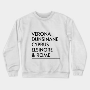 Shakespeare Locations Crewneck Sweatshirt